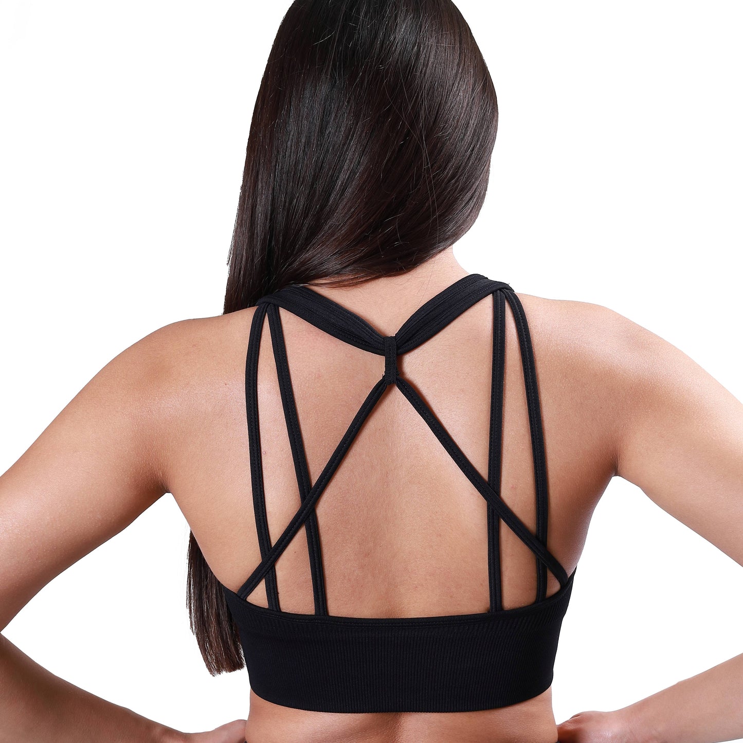 Ribbed Seamless bra black