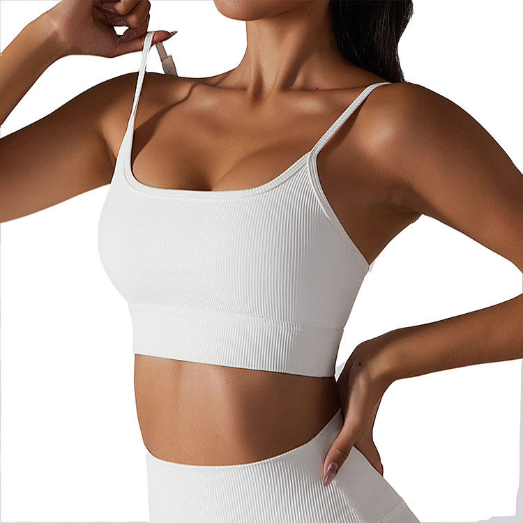 Luxu Strappy Sports Bra In White