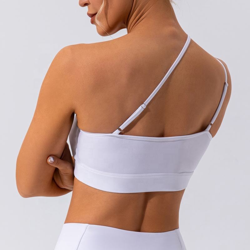 Super Neck Sports Bra in White