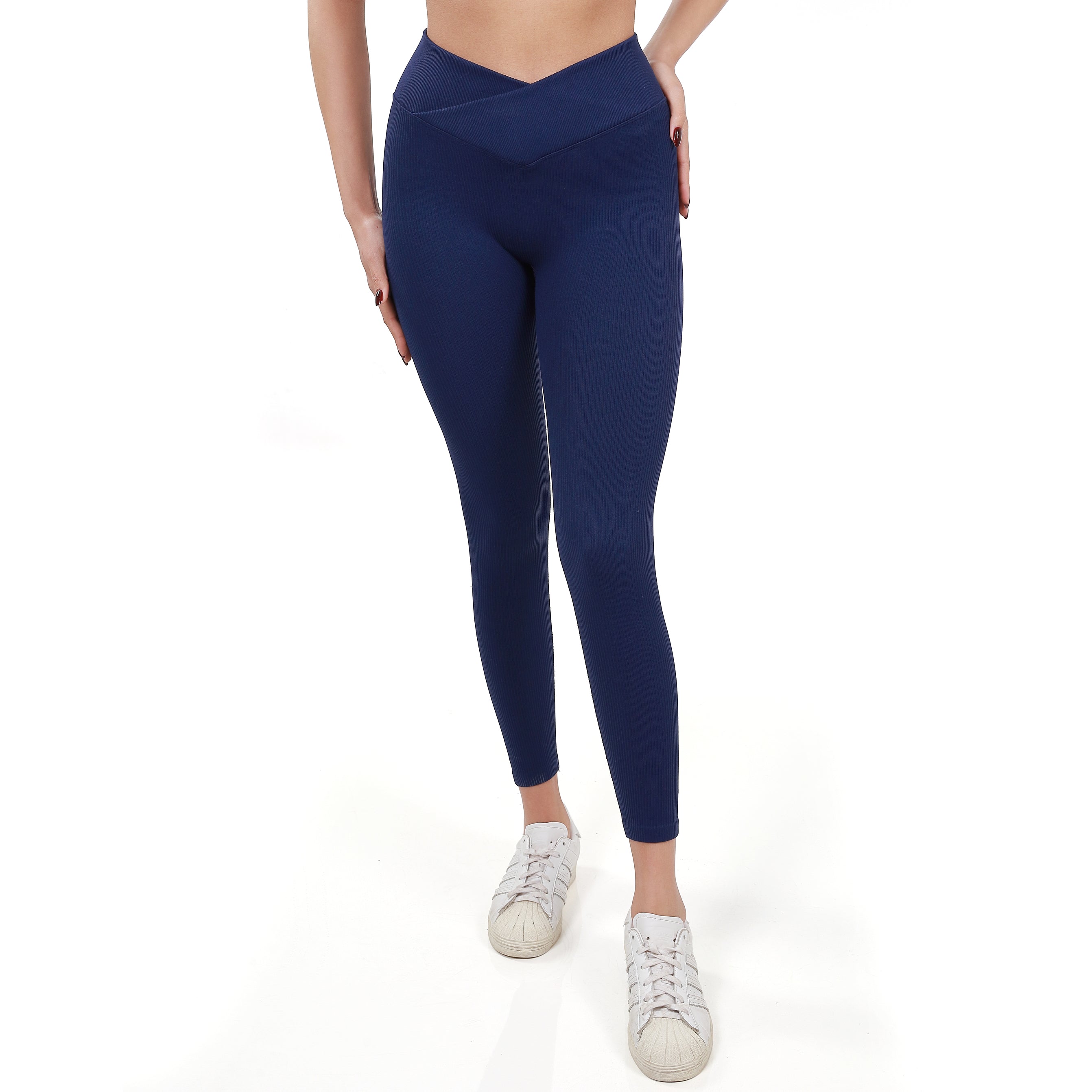 V-Legging in Navy Blue 