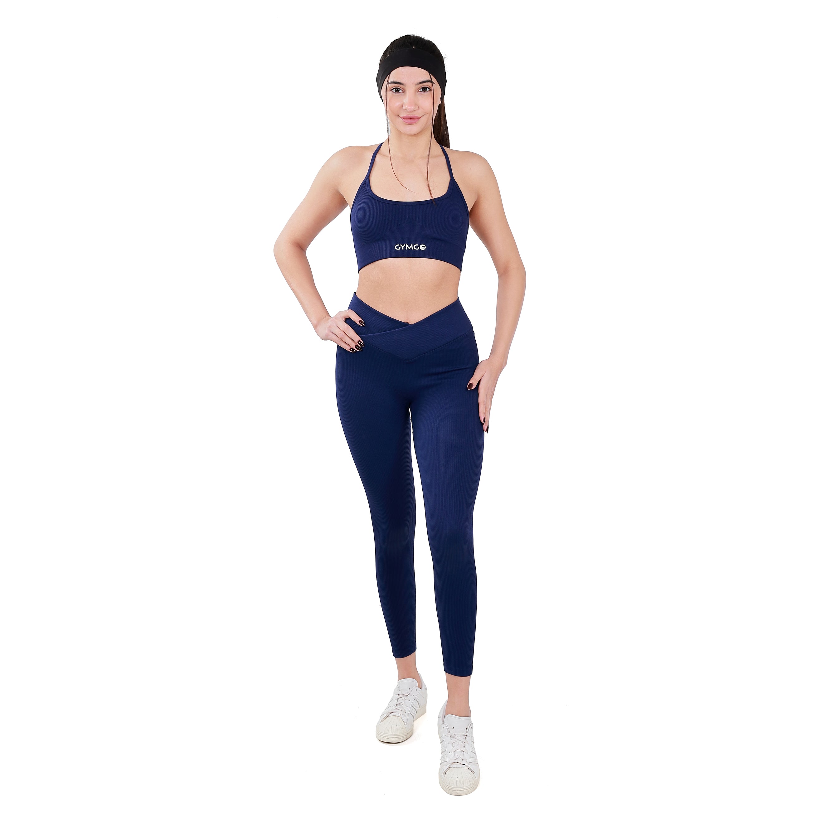 V-Legging in Navy Blue 